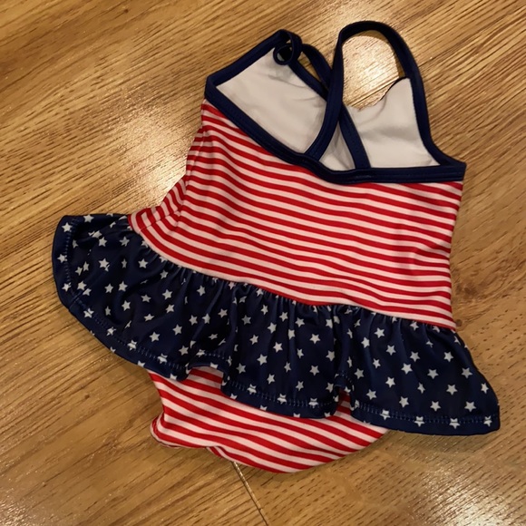 Gymboree 3-6 American flag girls swimsuit - Picture 2 of 3